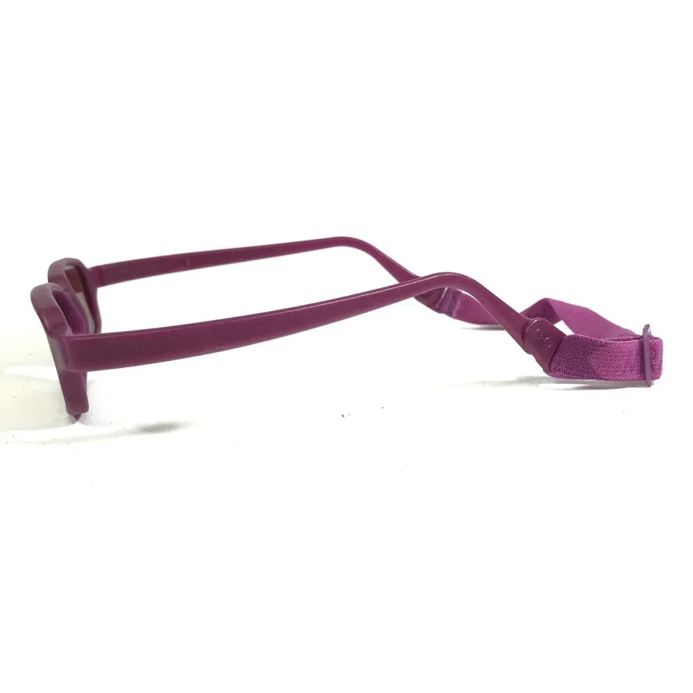 Miraflex Sunglasses NEW BABY 2 Purple Rectangular Frames with Red Lenses
